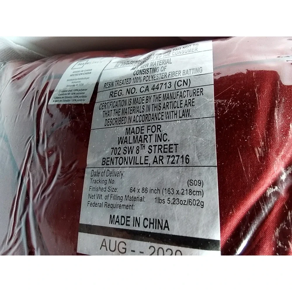 Mainstays Twin 6 Piece‎ Complete Bedding Set Solid Red MS9736130739-05 New
